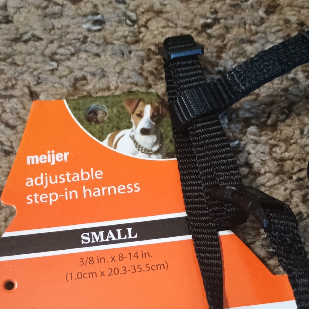 Meijer Black Adjustable Step-In Dog Harness